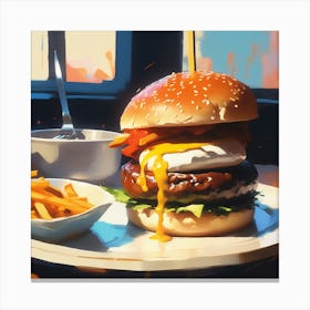 Hamburger Painting 1 Canvas Print