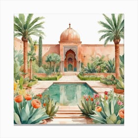 into the garden: Moroccan Garden Canvas Print