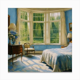 Blue Bedroom Canvas Print