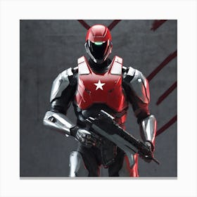 Cyborg Soldier Canvas Print