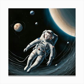 Astronaut In Space Canvas Print