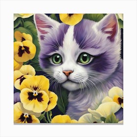 Pansy Pawprint Canvas Print