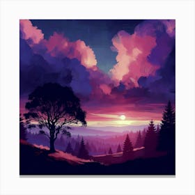 Sunset Painting 25 Canvas Print