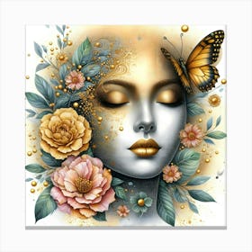 Woman's Face 6 Canvas Print