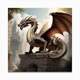 Dragon On A Bridge Canvas Print