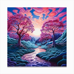 Violet Crimson Riverscapes Canvas Print