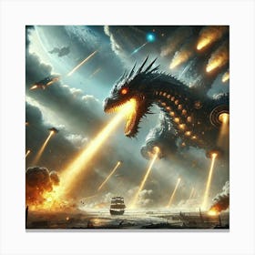 Shenlong Dreadnought Energy Cannon Barrage Canvas Print