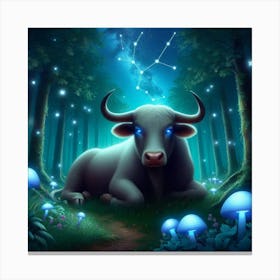 Bull Zodiac Sign 7 Canvas Print