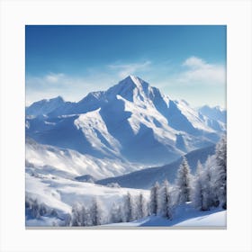 Snowy Mountains Canvas Print