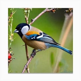 Tit on branch 27 Canvas Print