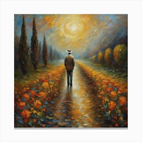 Man in the Garden Canvas Print