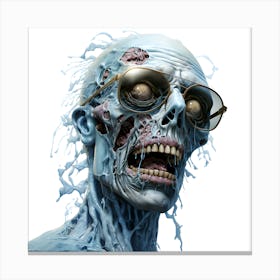 Zombie Head Canvas Print