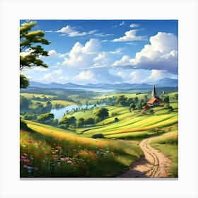 Country Landscape1 Canvas Print