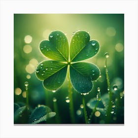 A four-leaf clover 5 Canvas Print