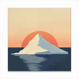 Iceberg At Sunset Canvas Print