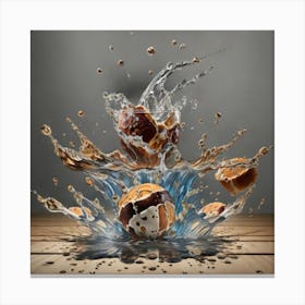 Splashing Water Canvas Print