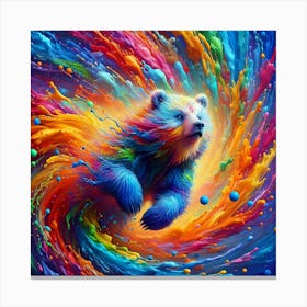 Colorful Bear 1 Canvas Print