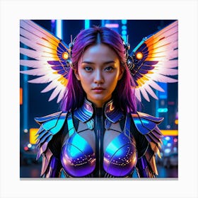 Asian Girl With Wings 1 Canvas Print