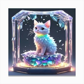 Crystal Cat 1 Canvas Print