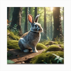 Rabbit In The Forest 121 Canvas Print