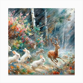 Peril in the Downpour Canvas Print