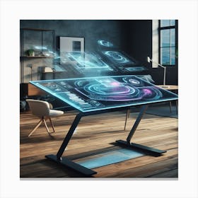 Futuristic Desk 5 Canvas Print