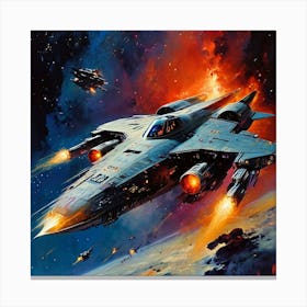 Galactic Odyssey A John Berkey Inspired Masterpiece Canvas Print