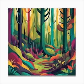 Colorful Forest 8 Canvas Print