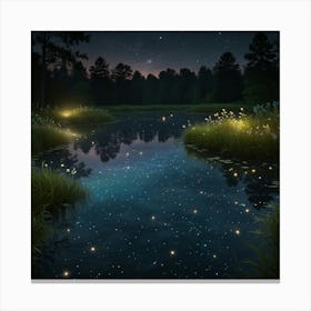 Night In The Forest Canvas Print