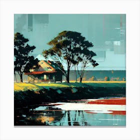 House By The Water Canvas Print