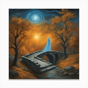 Ghost Figure On The Bridge Canvas Print