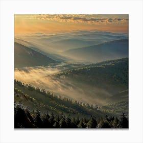 Majestic Mountain Sunrise Canvas Print