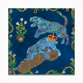 Blue Jaguars Canvas Print