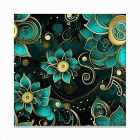 Seamless Floral Pattern Canvas Print