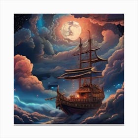 Ship In The Sky 3 Canvas Print