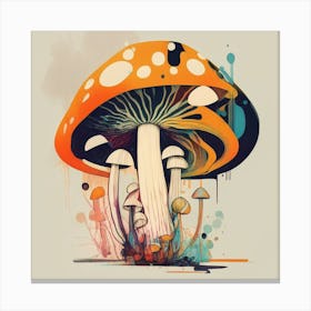 Mushroom Painting Canvas Print