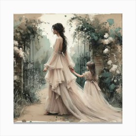Mother And Daughter 2 Canvas Print