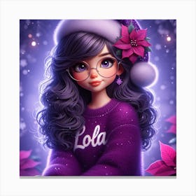 Christmas Girl Canvas Print