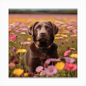Chocolate Labrador Retriever Canvas Print