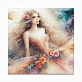 Portrait of a radiant woman Canvas Print