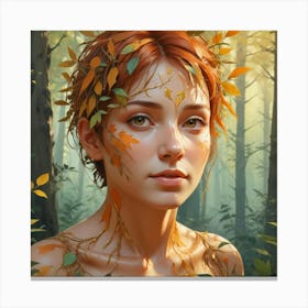 Girl In The Forest 1 Canvas Print