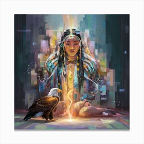 Eagle Woman Canvas Print