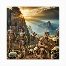 The Valley Of Dry Bone - Ezekiel - Ai Canvas Print