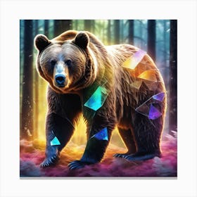 Bear In The Forest 8 Canvas Print