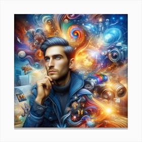 Psychedelic Man 1 Canvas Print