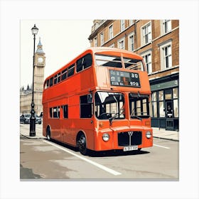 London Bus Art Print 2 2 Canvas Print