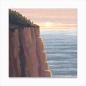 The Cliff Illustration 4 Canvas Print