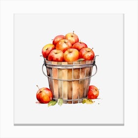 Apples In A Bucket 7 Canvas Print