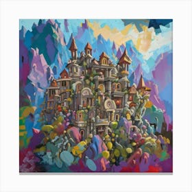 Castle In The Mountains Canvas Print