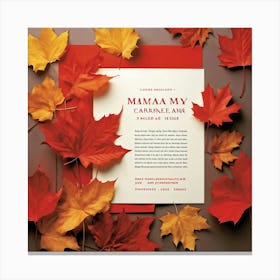 A Painterly Web Page Design Featuring The Compelling Hues Of Autumn Finely Rendered Leaf Shaped Tag (3) Canvas Print